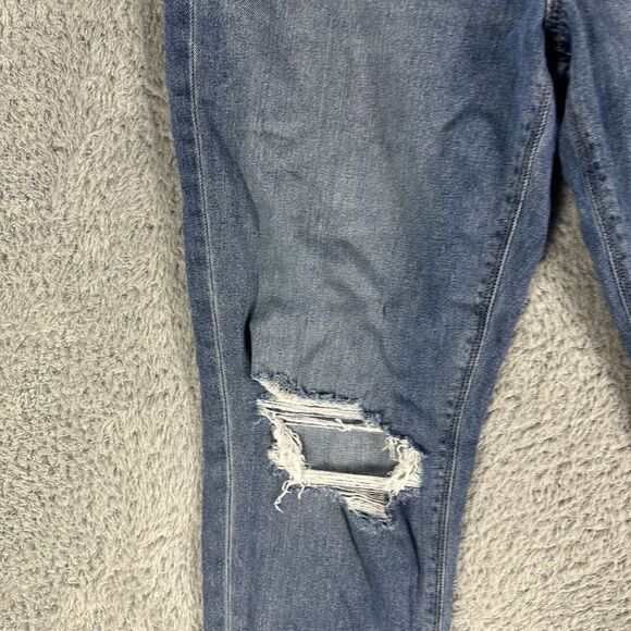 American Eagle Women's 90s Vintage Mom Jeans 8 Regular Distressed Destroyed - Picture 4 of 15